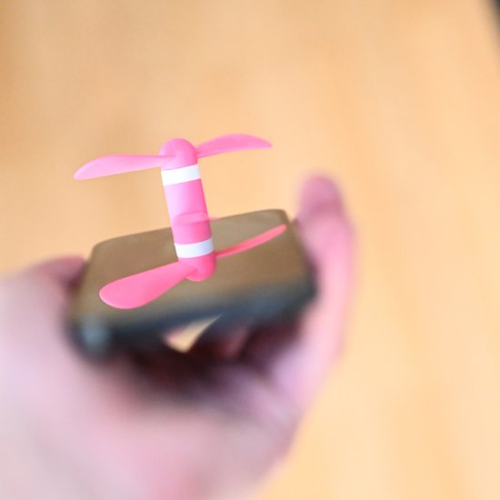Mini-fan-håndvifte for iPhone och Android - Trykk på bildet for å lukke