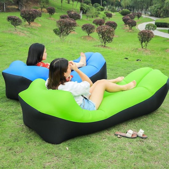 Air Bed - Oppblåsbar solseng og sofa - Trykk på bildet for å lukke