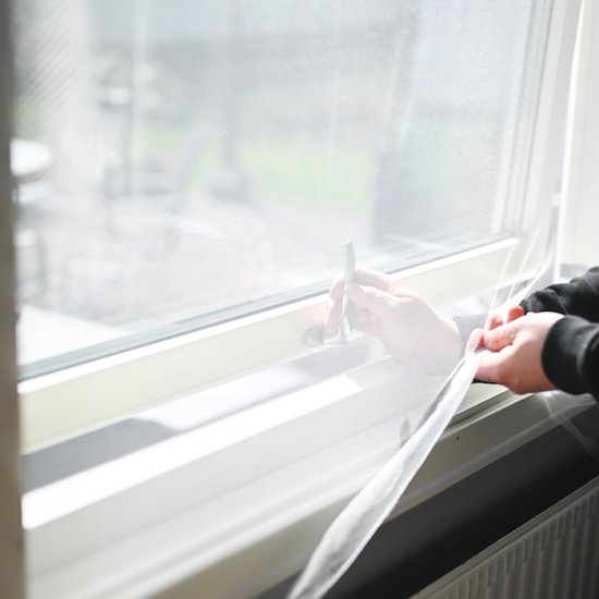 Insektsnett til vindu med borrelås - Trykk på bildet for å lukke