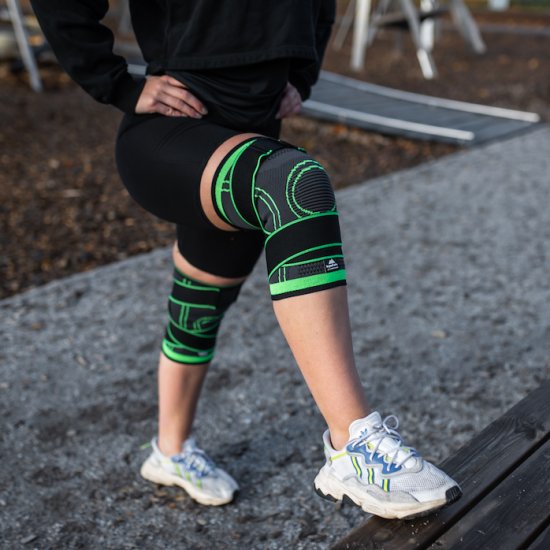 1 par justerbare knee sleeves med kompresjon Elite (1 par) - Trykk på bildet for å lukke