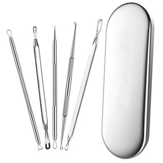 Hudpleieredskaper - Blackhead Remover (5 stk) - Trykk på bildet for å lukke