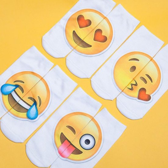 Emoji sokker (4 par) - Trykk på bildet for å lukke