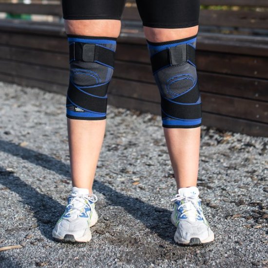 1 par justerbare knee sleeves med kompresjon Elite (1 par) - Trykk på bildet for å lukke