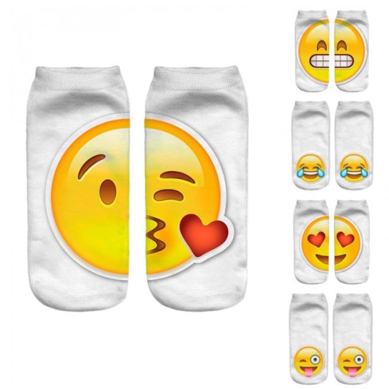 Emoji sokker (4 par) - Trykk på bildet for å lukke