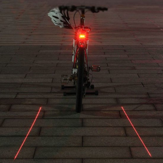 Sykkellampe med laser - Trykk på bildet for å lukke