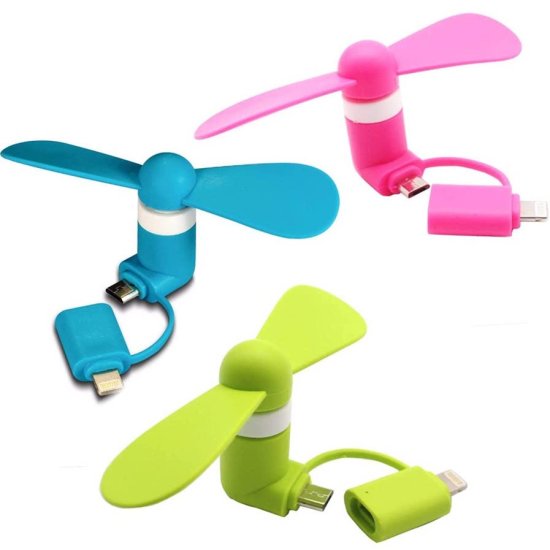 Mini-fan-håndvifte for iPhone och Android - Trykk på bildet for å lukke