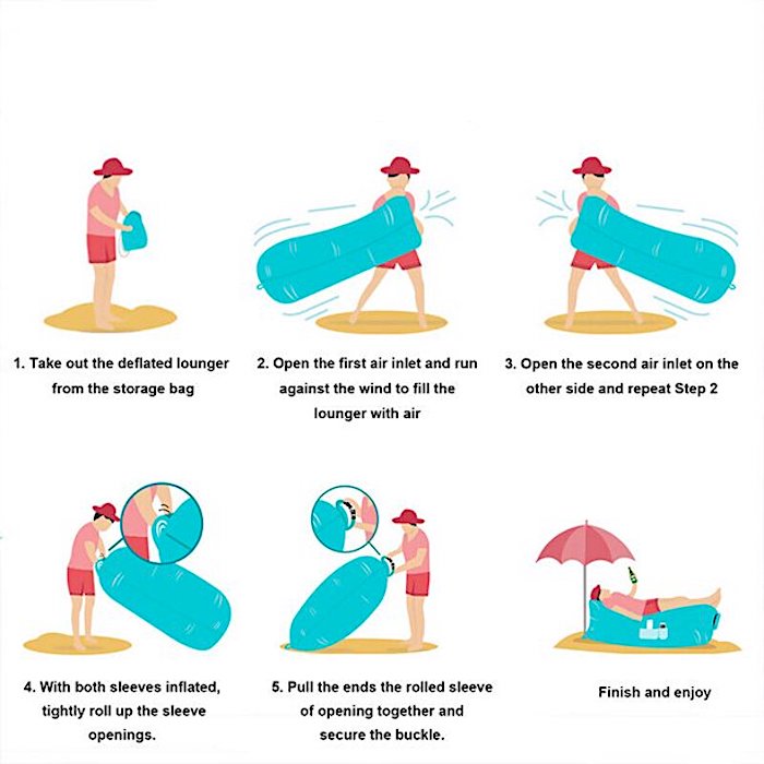 Air Bed - Oppblåsbar solseng og sofa