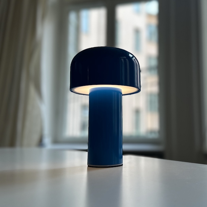 Trådløs bordlampe med dimmer