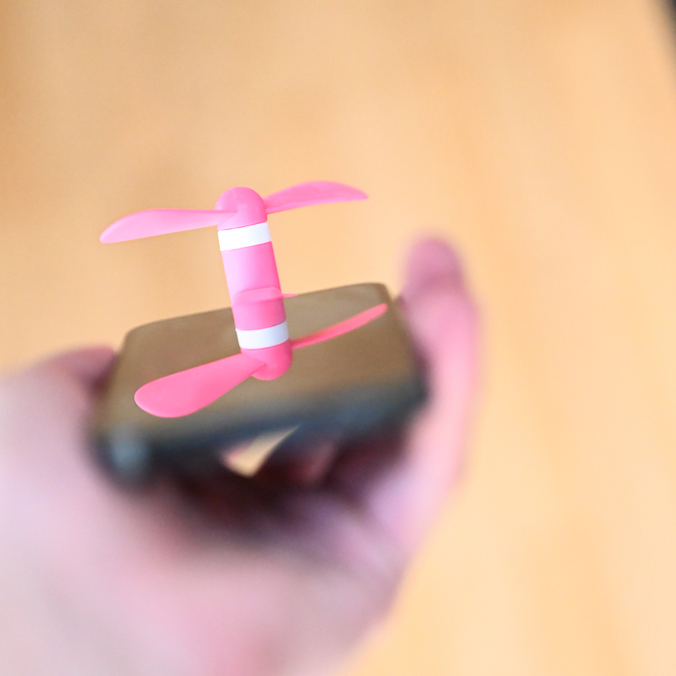 Mini-fan-håndvifte for iPhone och Android