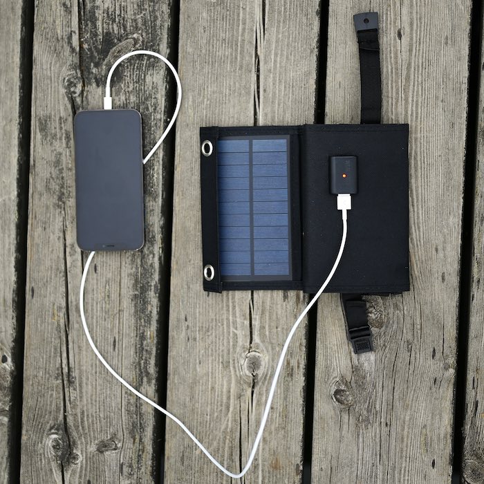 Vanntett solcellelader USB