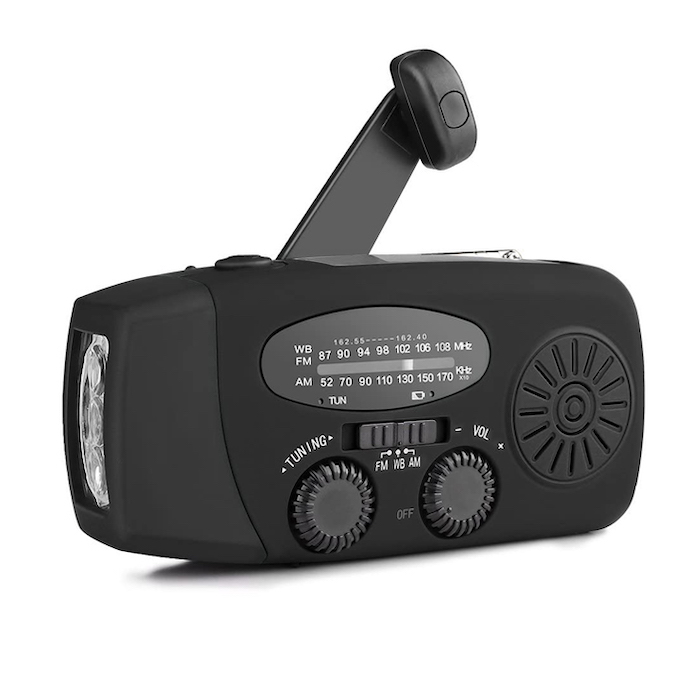Sveivradio med solceller og powerbank