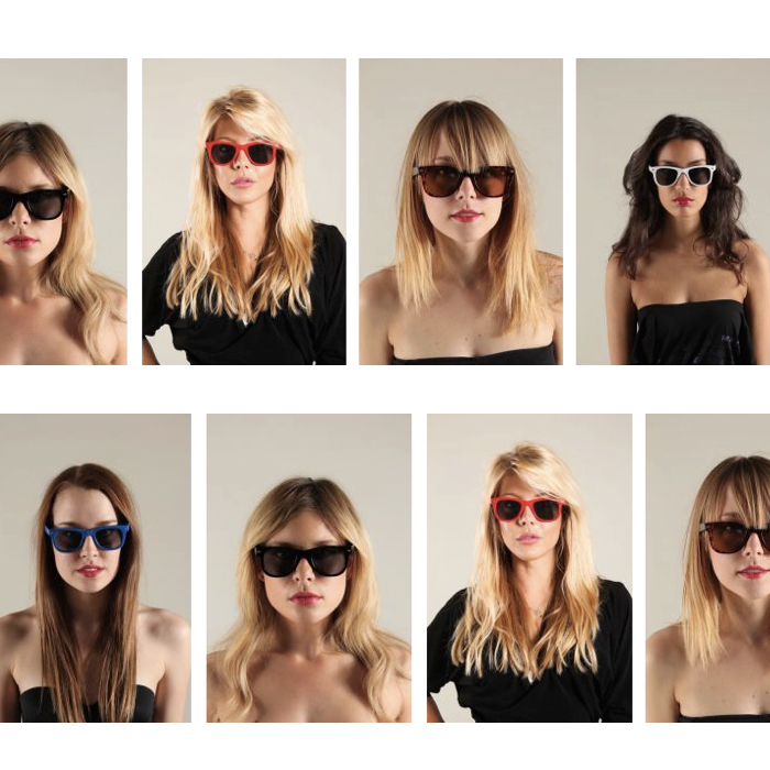 Solbriller i wayfarer-modell